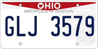 OH license plate GLJ3579