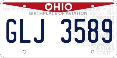 OH license plate GLJ3589