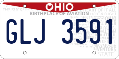 OH license plate GLJ3591