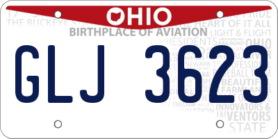OH license plate GLJ3623