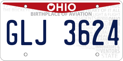 OH license plate GLJ3624