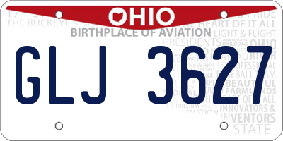 OH license plate GLJ3627