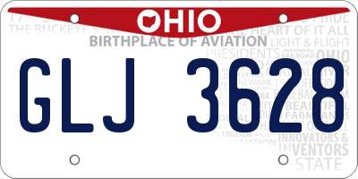 OH license plate GLJ3628