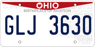 OH license plate GLJ3630