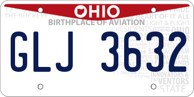 OH license plate GLJ3632