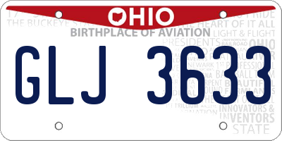 OH license plate GLJ3633