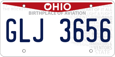 OH license plate GLJ3656