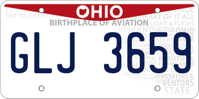 OH license plate GLJ3659