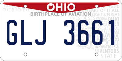 OH license plate GLJ3661
