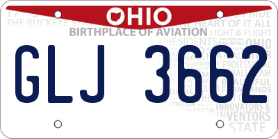 OH license plate GLJ3662