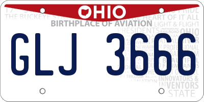 OH license plate GLJ3666