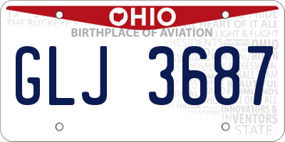 OH license plate GLJ3687