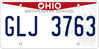 OH license plate GLJ3763