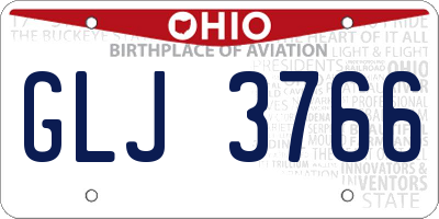 OH license plate GLJ3766