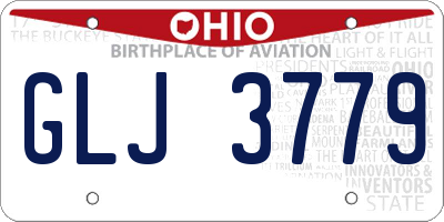 OH license plate GLJ3779