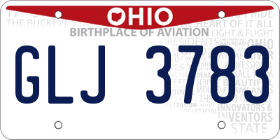 OH license plate GLJ3783