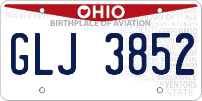 OH license plate GLJ3852