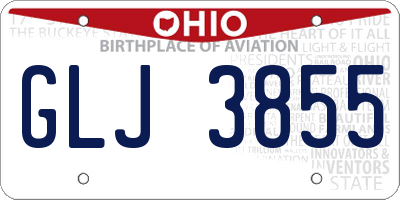 OH license plate GLJ3855