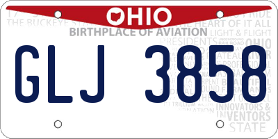 OH license plate GLJ3858