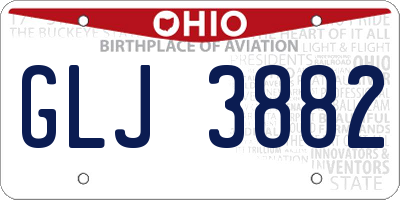 OH license plate GLJ3882