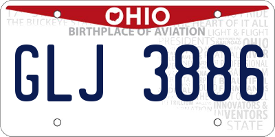OH license plate GLJ3886