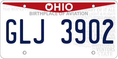 OH license plate GLJ3902