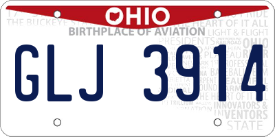 OH license plate GLJ3914
