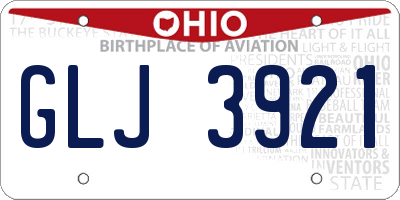 OH license plate GLJ3921