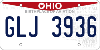 OH license plate GLJ3936