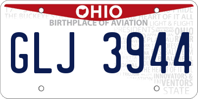 OH license plate GLJ3944