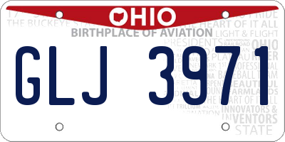 OH license plate GLJ3971