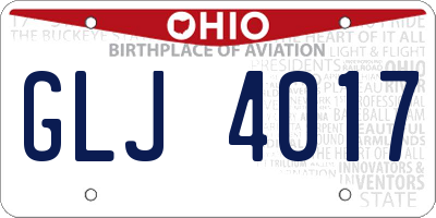 OH license plate GLJ4017