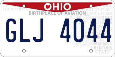 OH license plate GLJ4044