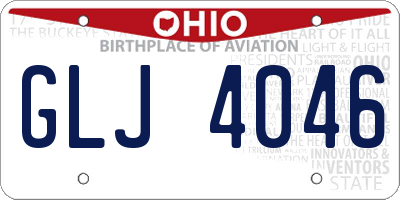 OH license plate GLJ4046