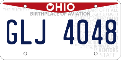 OH license plate GLJ4048