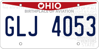 OH license plate GLJ4053
