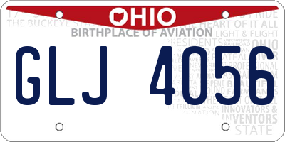 OH license plate GLJ4056