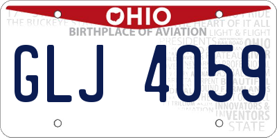 OH license plate GLJ4059
