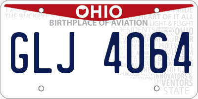 OH license plate GLJ4064