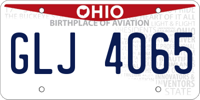 OH license plate GLJ4065