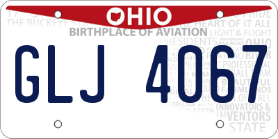 OH license plate GLJ4067