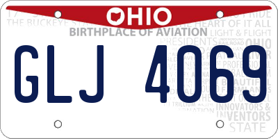 OH license plate GLJ4069