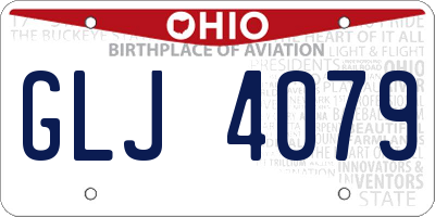OH license plate GLJ4079
