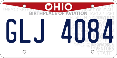 OH license plate GLJ4084