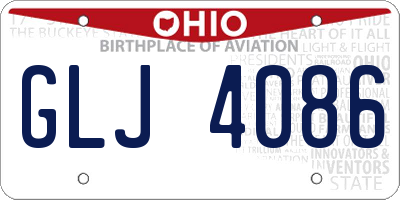 OH license plate GLJ4086