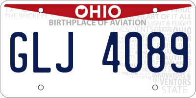 OH license plate GLJ4089
