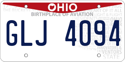 OH license plate GLJ4094