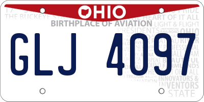 OH license plate GLJ4097
