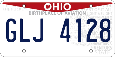 OH license plate GLJ4128
