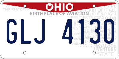 OH license plate GLJ4130